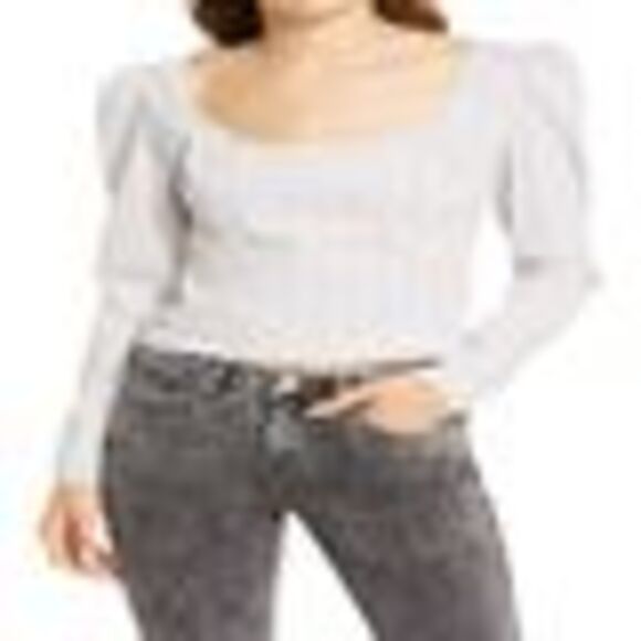 Free People Caroline Striped Top In Neutral Combo XL - Picture 3 of 3